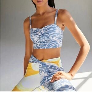 Free People FP Movement Women's Double Take‎ Printed Crop Camisole Top Size L